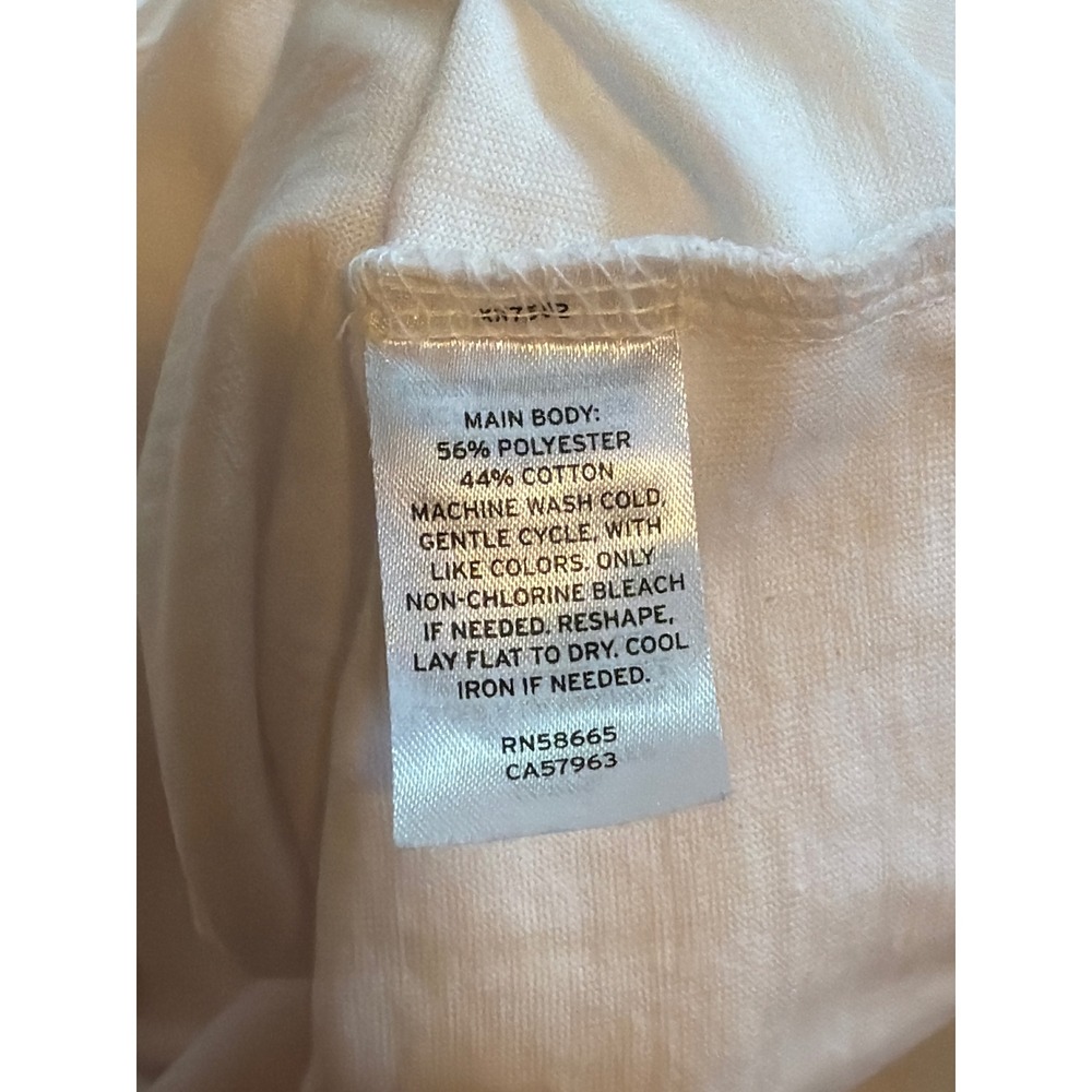 Treasure & Bond Womens White Ruched Side Sleeveless Tulip Hem Knit Dress Small - Picture 7 of 7